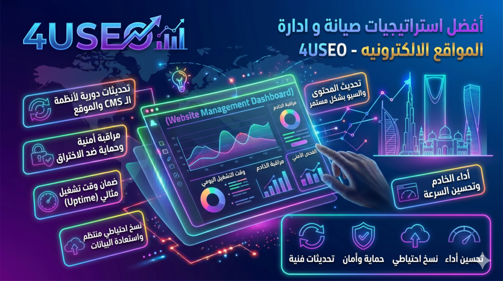 أفضل استراتيجيات صيانة و ادارة المواقع الالكترونيه من فور يو سيو