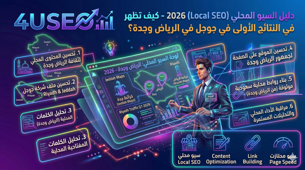 دليل السيو المحلي (Local SEO) 2026  – كيف تظهر في النتائج الأولى في جوجل في الرياض وجدة؟